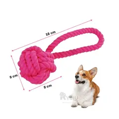 GENERICO - Juguete Mordedor de Perro en Fucsia Y+Banderitas Adhesivas