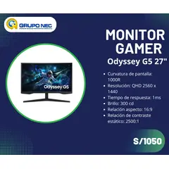 SAMSUNG - Monitor Gamer Odyssey G5 27
