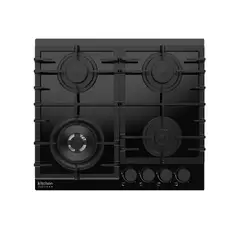 KITCHEN STUDIO - ENCIMERA EMPOTRABLE A GAS KSCG603RX1BRBL - CRISTAL NEGRO - 60CMS