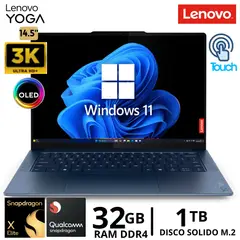 LENOVO - Laptop Yoga Slim 7 - 14Q8X9 Snapdragon X Elite 14.5"Oled, 3K, Ram 32Gb, SSD 1Tb, Windows 11
