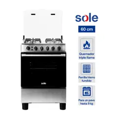 SOLE - COCINA DE PIE A GAS 4 HORNILLAS - COSOL027.