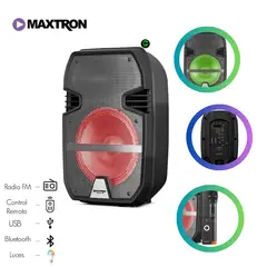 MAXTRON - Parlante Libidum AC-MX323AC BT USB iluminación LED recargable