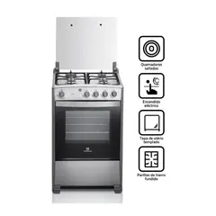 INDURAMA - COCINA CORUÑA 4 HORNILLAS CROMA