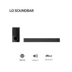 LG - Sound Bar 600W 4.1 Bluetooth DTS Virtual:X Subwoofer SNH5 – Negro