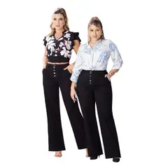 T&T - Pantalón Canape en Índigo Rígido Push Up Tiro Alto TYT Jeans