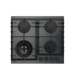 KITCHEN STUDIO - ENCIMERA EMPOTRABLE A GAS KSCG603RY1BRMG - CRISTAL GRIS SCHOTT - 60CMS