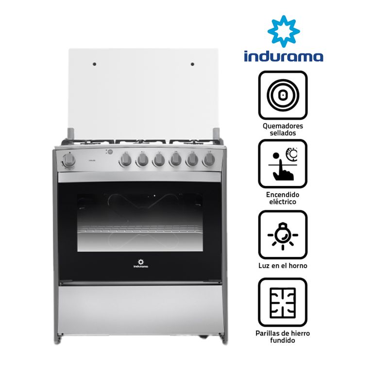 COCINA A GAS 6 QUEMADORES CATALUÑA CROMA