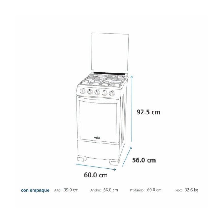 COCINA A GAS 4 HORNILLAS CMP6015SG0 - GRIS