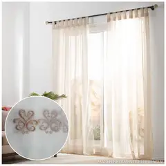 INSPIRA - Cortina de Voile cortina elegante 140 X 240 cm SET Bordado