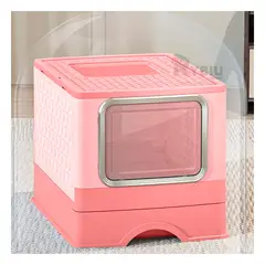 RYBIU IMPORT - Arenero con Tapa y Bandeja en Rosado Y+Regalo Stickers