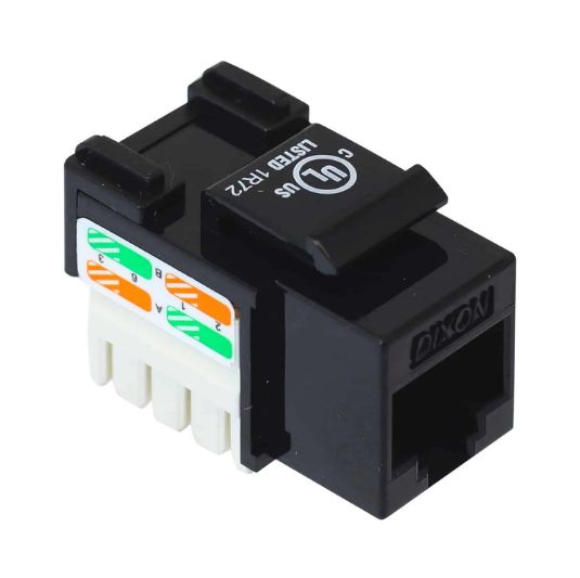 Conector Jack RJ45 Cat 6 Negro KJ8-C6-US/BKN