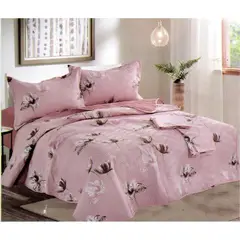 MINGDA - Set de Cubrecama 2 pz de 5 Piezas 100% Calidad Premiun