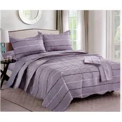 MINGDA - Set de Cubrecama 2 pz de 5 Piezas 100% Calidad Premiun