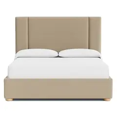 GENERICO - Cama Tapizada Lisa Milán Beige 1.5 Plz