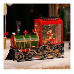 GENERICO - Tren Navideño Linterna Musical Adorno Luminoso Papa Noel