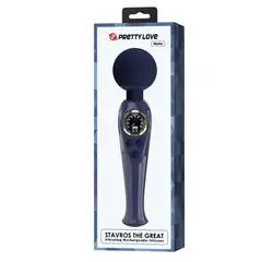 PRETTY LOVE - Vibrador Masajeador Skyler Silicona Body Wand Carga USB y Display LED