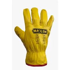 MAXLOW - Guantes de Cuero Badana Amarillo - Pack x 3