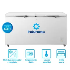INDURAMA - Congeladora 420L Defrost CI-420BL - Blanco
