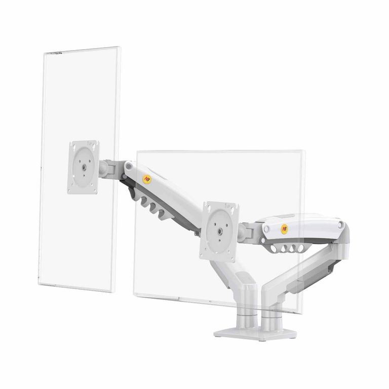 Rack Soporte Flexigas Ergonómico de Mesa Para Dos Monitores NB F160