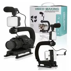 GENERICO - Estabilizador Para Smartphone y Cámaras Mas Kit De Grabación