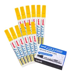 UNI BALL - UNI PX-20 Marcador de pintura permanente Amarillo Caja x 12