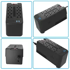 FORZA - Estabilizador 8 Tomas 2 USB  FVR-1222USB 1200VA/600W