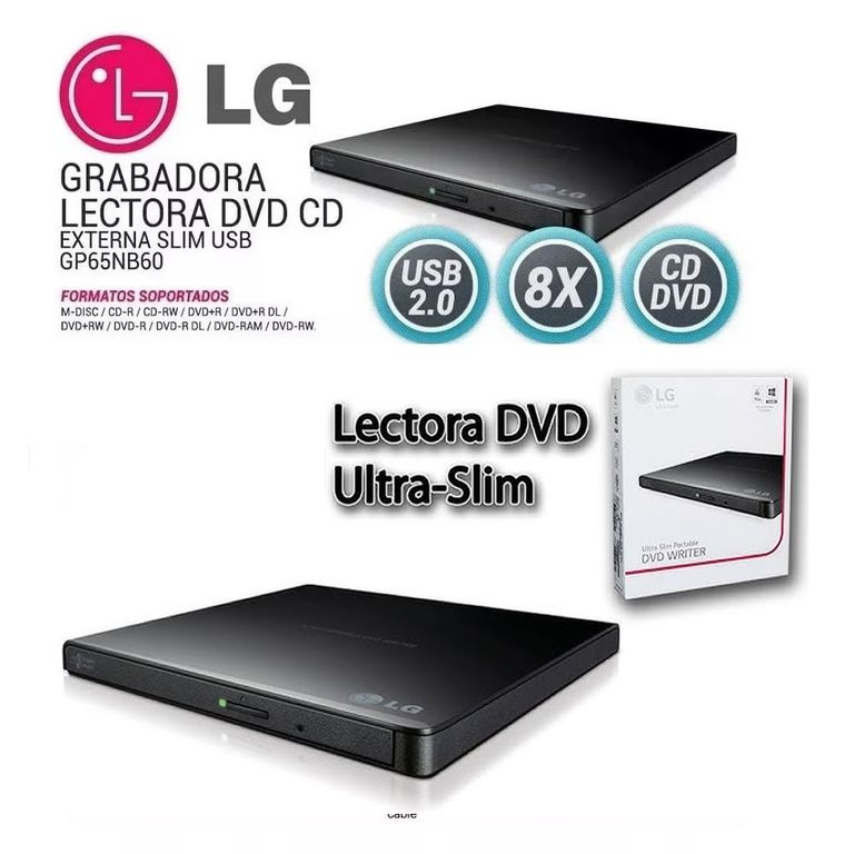 Grabadora de DVD Portátil Ultra Slim