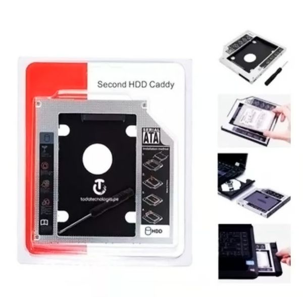 Adaptador Disco Duro Laptop Caddy Segundo SDD HDD 127MM