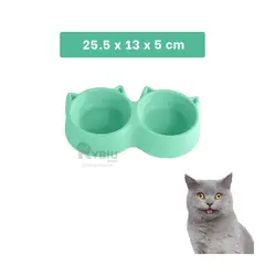RYBIU IMPORT - Platillo Canino en Color Verde Y+Regalo Ligas para Peinar