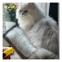 GENERICO - Cepillo para Gatos en Amarillo Talla L Y+Regalo Stickers