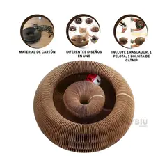 GENERICO - Cama Rascador en Forma de Acordeon Marron Y+MiniAgenda
