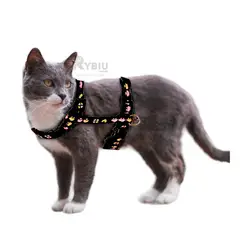 RYBIU IMPORT - Arnes Comodo y Delgado para Conejo en Color Negro Y+Stickers