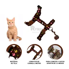 RYBIU IMPORT - Correa Resistente para Conejo Delgada en Marron Y+Agendita