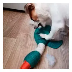 RYBIU IMPORT - Peluche Resistente de Pato en Color Verde Y+Stickers