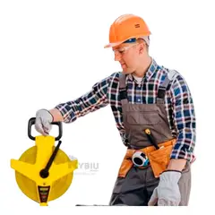 RYBIU IMPORT - Wincha Metrica para Trabajo de 50 Metros en Color Amarillo