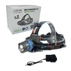 CAFINI - Linterna Frontal Recargable + Luz Azul Zoom L7624C