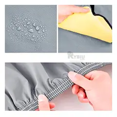 RYBIU IMPORT - Funda de Pliegue Facil para Automovil Gris Y+Regalo Stickers