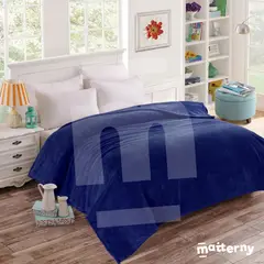 CASATEX - Manta Antialérgica Peluche 2 PLAZAS Azul oscuro