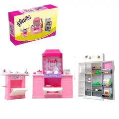 GENERICO - Mueble de muñecas Cocina con Refrigerador