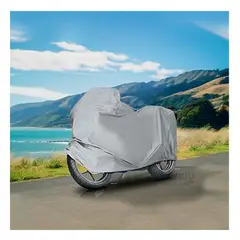 GENERICO - Funda Facil Plegado para Motocicleta Plomo Y+Regalo Stickers