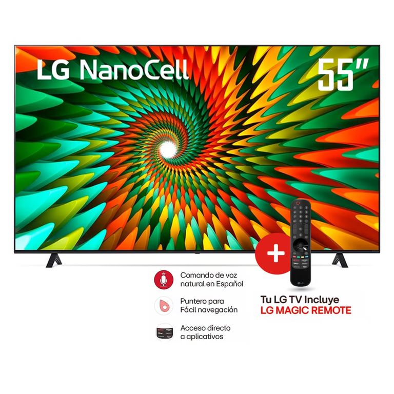 Televisor 55” NanoCell UHD 4K Smart TV 55NANO77SRA