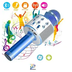 GENERICO - Microfono karaoke para niños bluetooth amplificador Azul