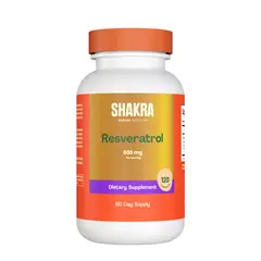 SHAKRA - Resveratrol 600 Mg 120 Capsulas Americano Importado