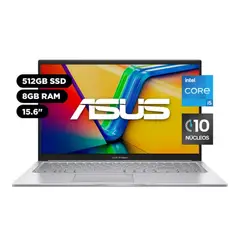 ASUS - Laptop Vivabook X1504ZA-NJ339W Core I5 1235U 8gb 512gb 15.6 FHD Window 11 Home Plateado