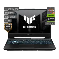 Laptop TUF FA506NC-HN011W R5 7535HS 8gb 512gb 4G Video RTX 3050 15.6 FHD Window 11 Home Negro