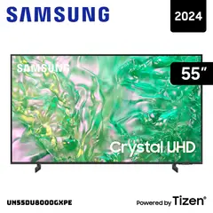 SAMSUNG - TELEVISOR 55 SMART TV TIZEN OS 4K CRYSTAL UHD LED - UN55DU8000GXPE