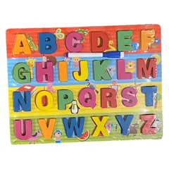 GENERICO - Rompecabezas de Madera de Abecedario Alfabeto