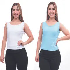 GENERICO - BIVIDI PACK X2 BLANCO Y CELESTE MUJER ONATIL