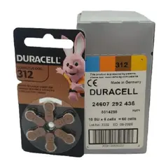 DURACELL - PILAS PARA AUDIFONOS 312 CAJA 60 UND (10 BLISTER x 6 PILAS)