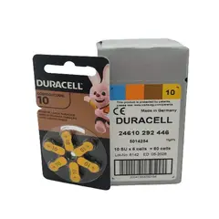 DURACELL - PILAS PARA AUDIFONOS 10 CAJA 60 UND (10 BLISTER x 6 PILAS)
